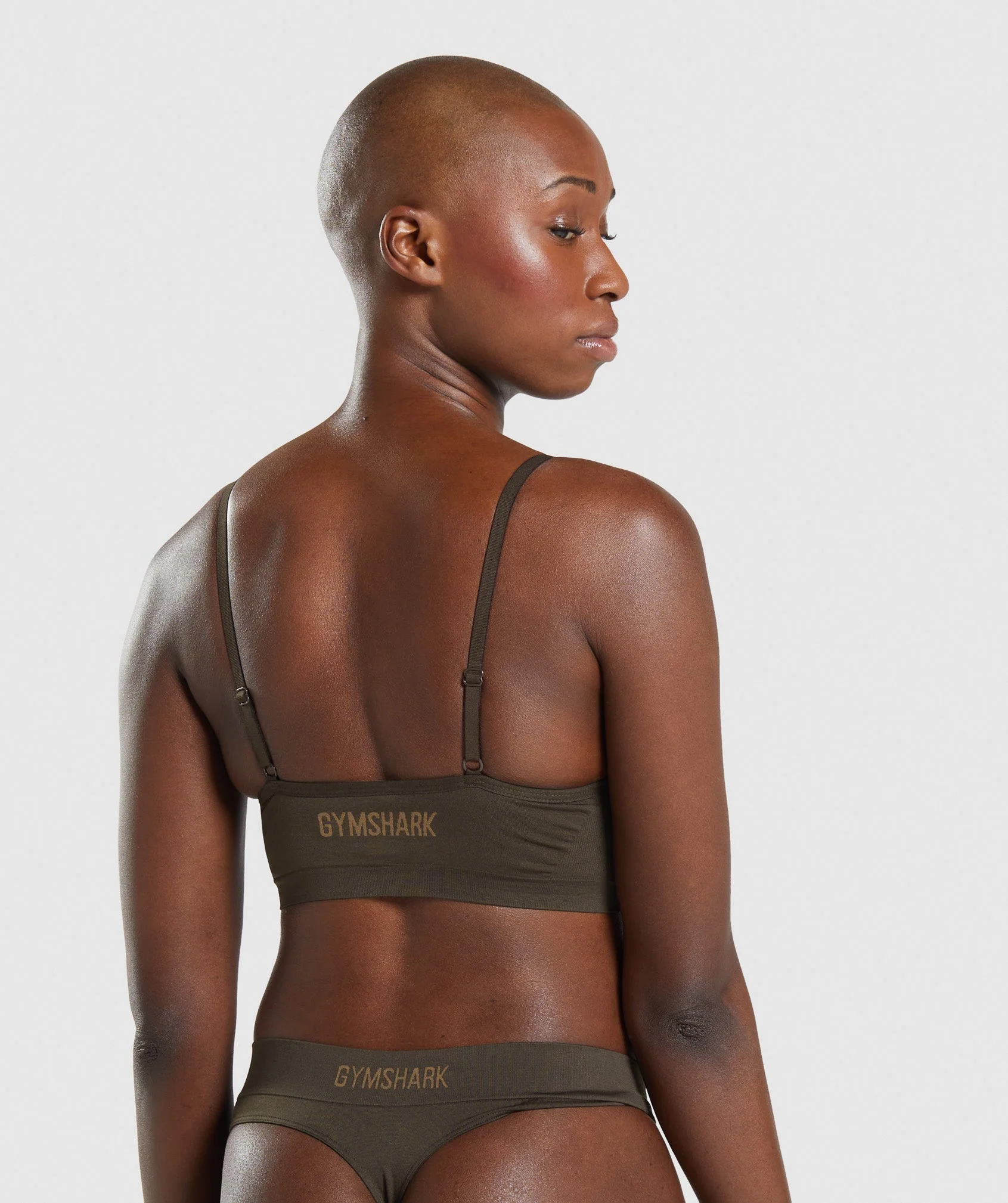 Gymshark Seamless Low Neck Bralette - Espresso Brown