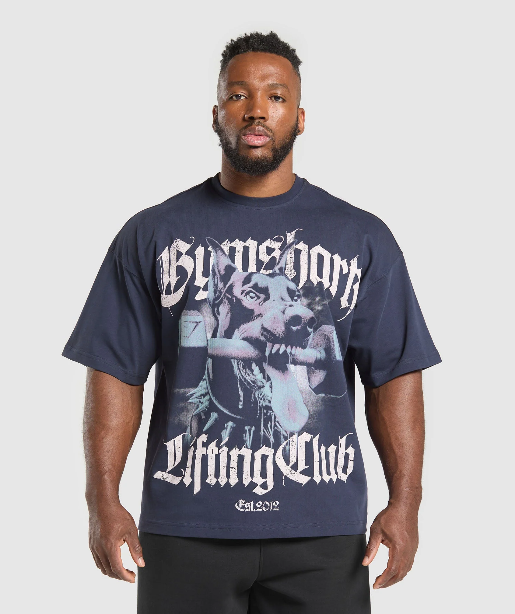 Gymshark Doberman Graphic T-Shirt - Heavy Blue