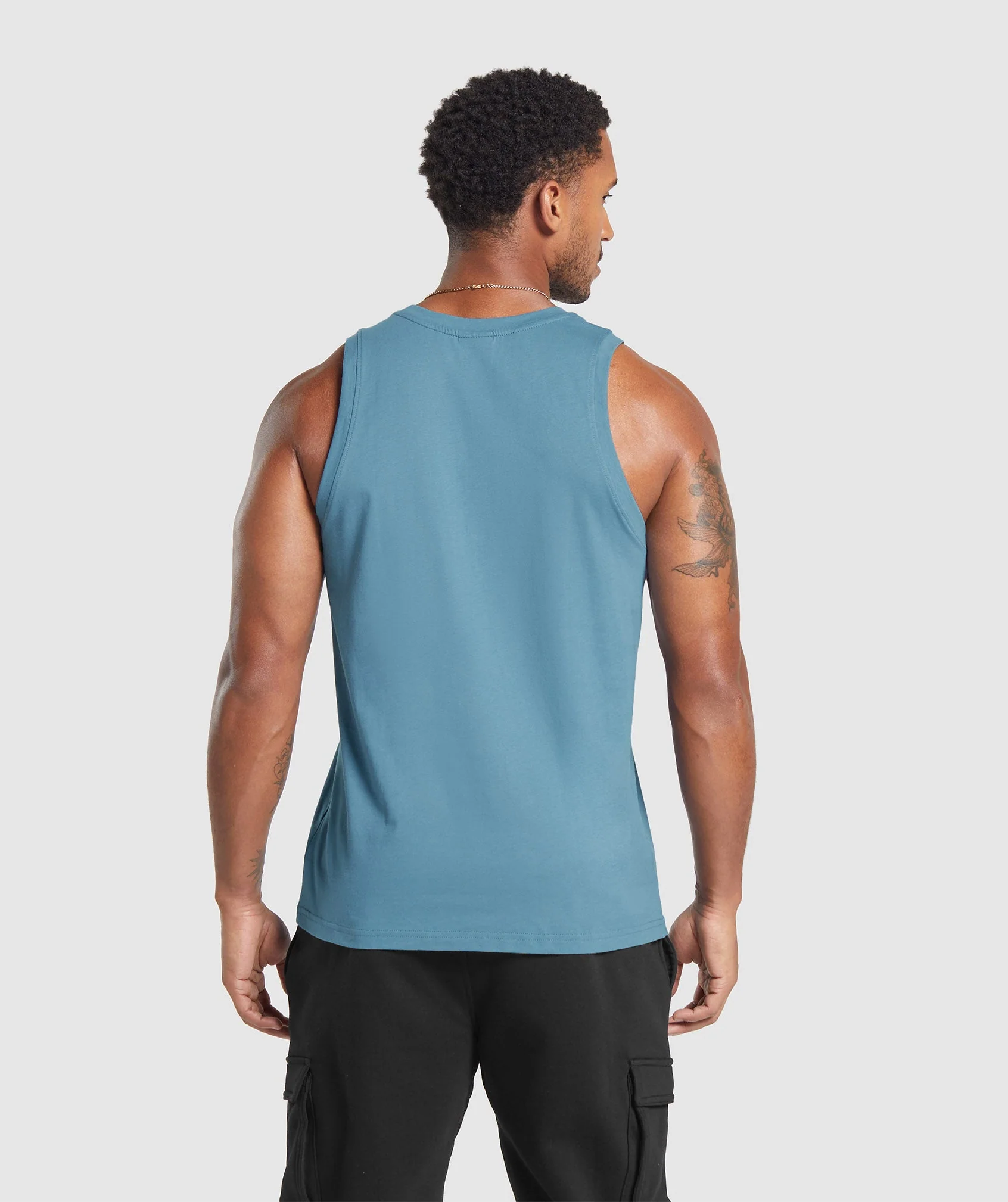 Gymshark Crest Tank - Faded Blue