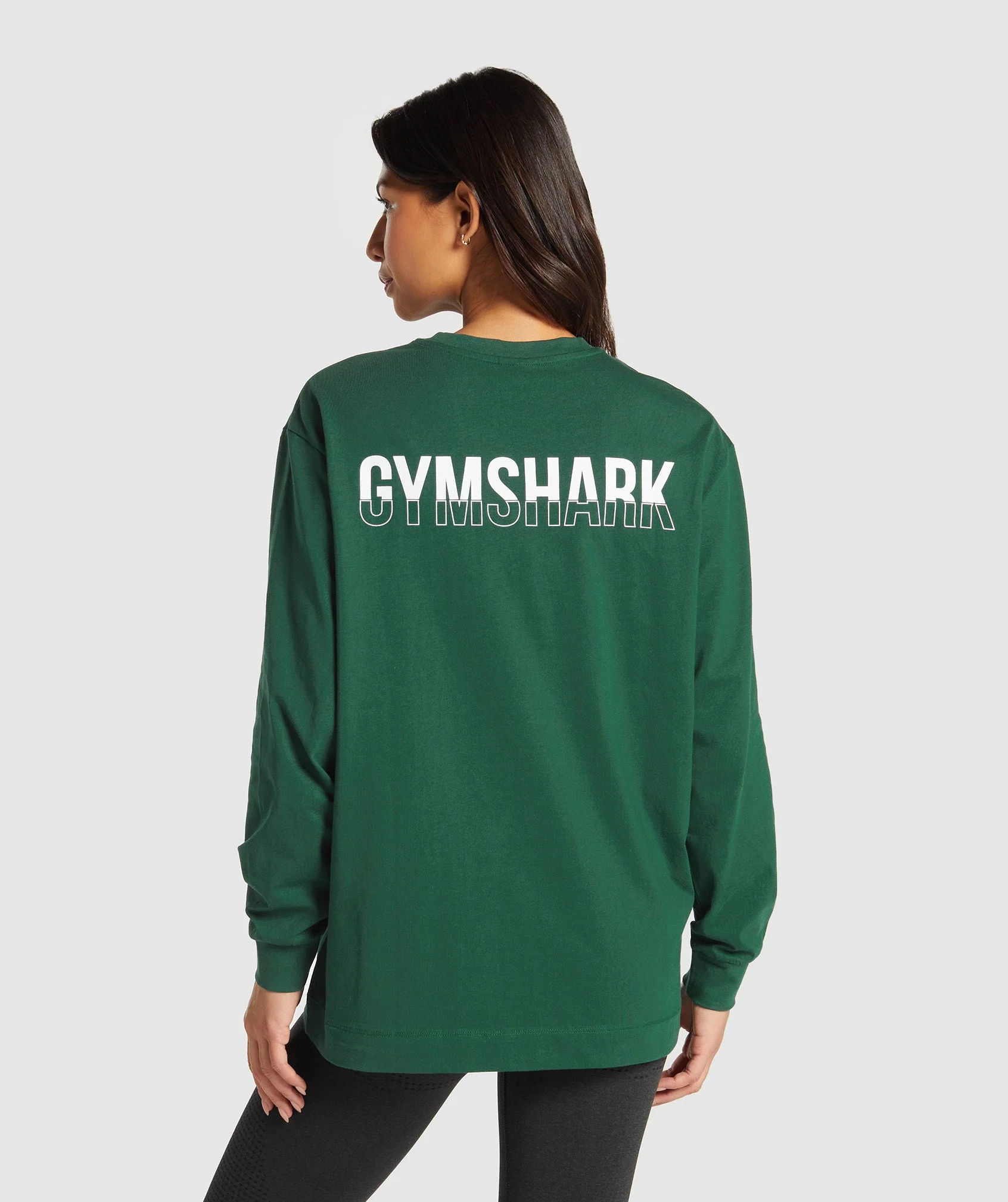 Gymshark Fraction Long Sleeve T-Shirt - Conditioning Green