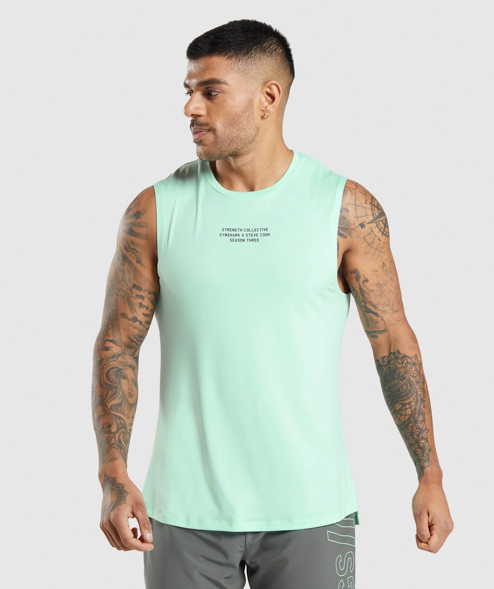 Gymshark//Steve Cook Tank - Turbo Blue