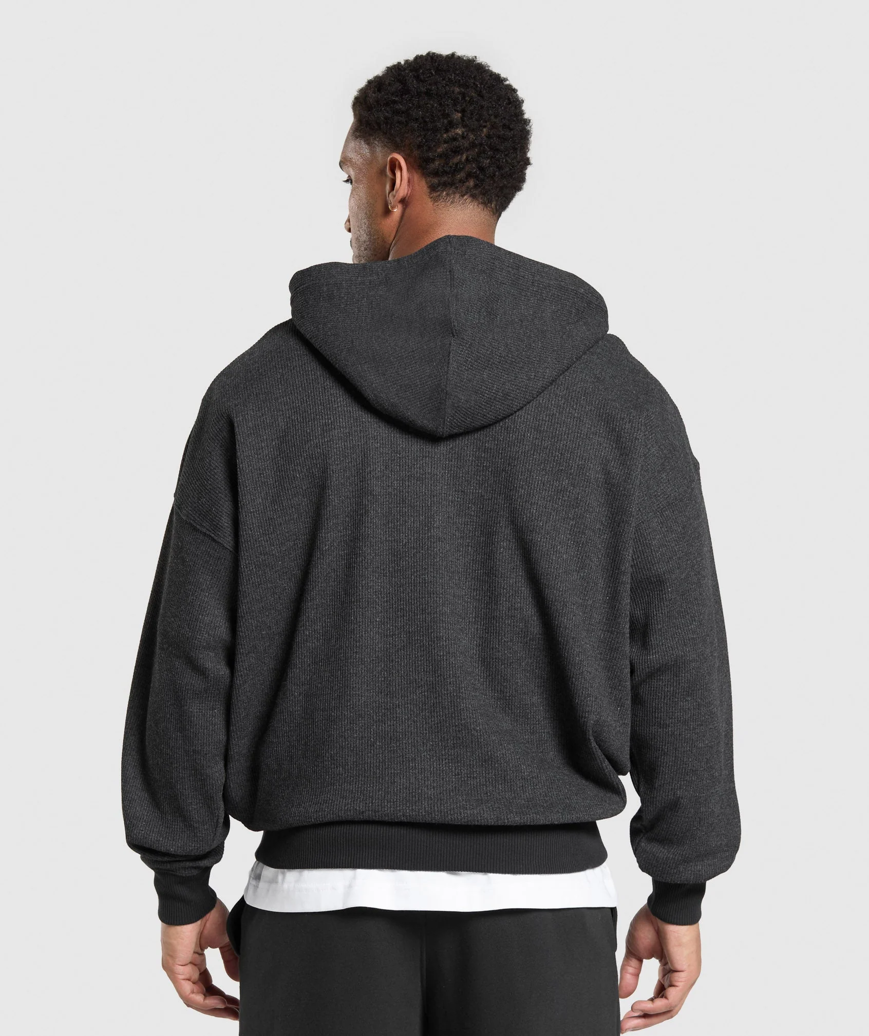 Gymshark Waffle Zip Hoodie - Black