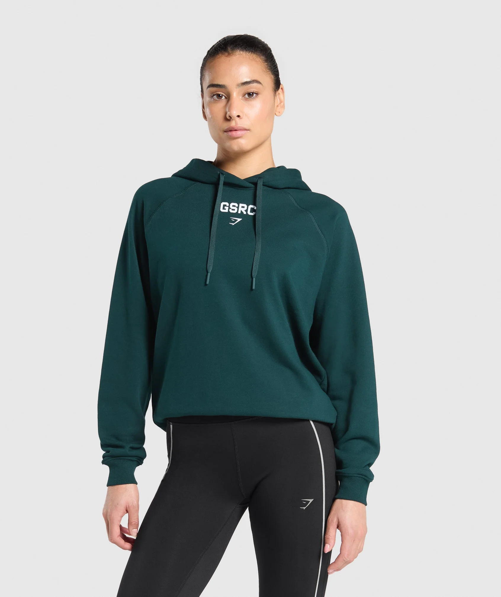 Gymshark Running Graphic Hoodie - Strong Teal