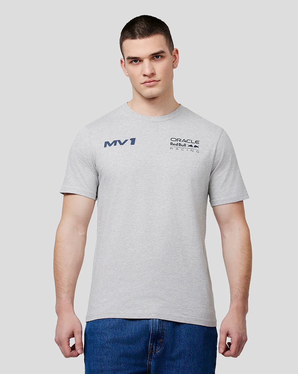 Oracle Red Bull Racing Unisex Max Helmet Tee - Grey Marl