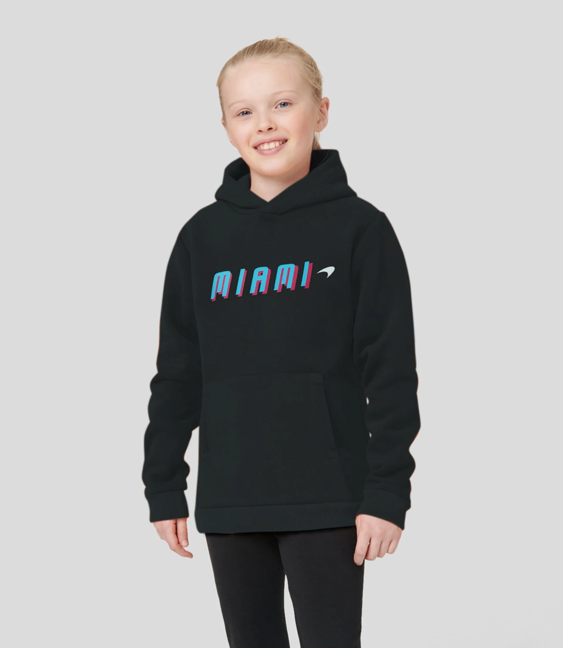 Black Junior McLaren Miami Graphic Hoody
