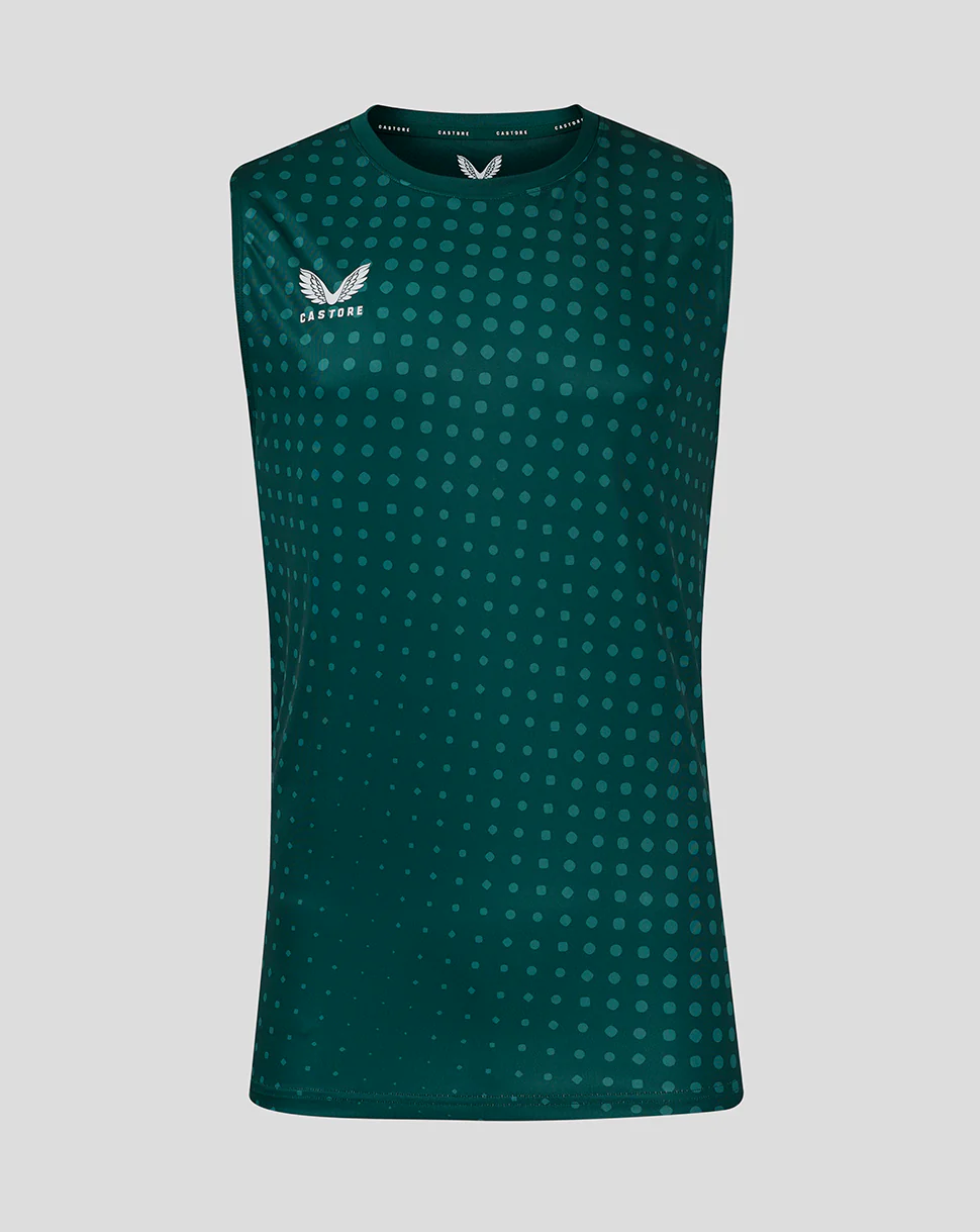 DOTS PRINTED MENS SINGLET - BOTANICAL GARDEN / BAYBERRY