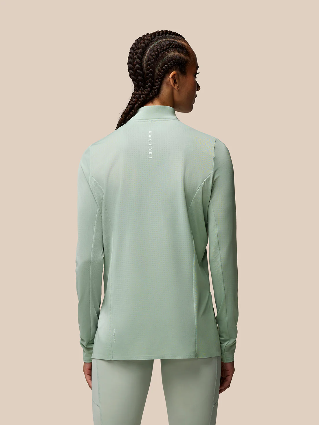 Apex Training 1/4 Zip Top- Sage