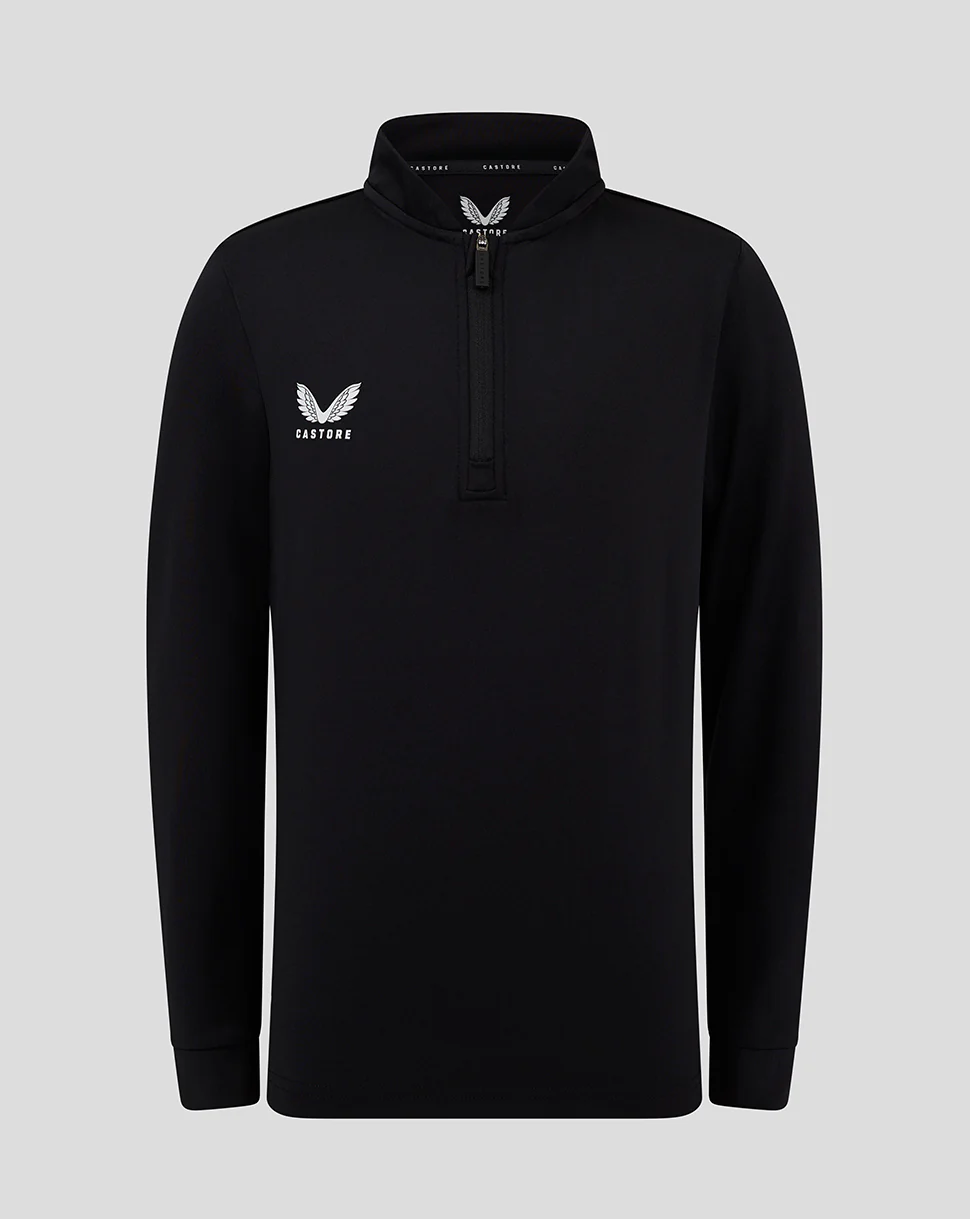 BOMBER NECK 1/4 ZIP - CAVIAR