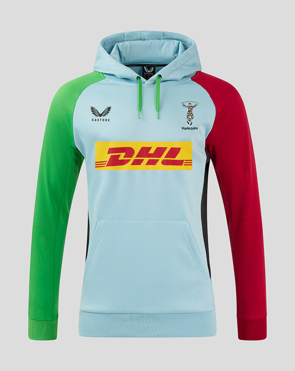 Harlequins Men's 24/25 Overhead Training Hoody - Light Blue