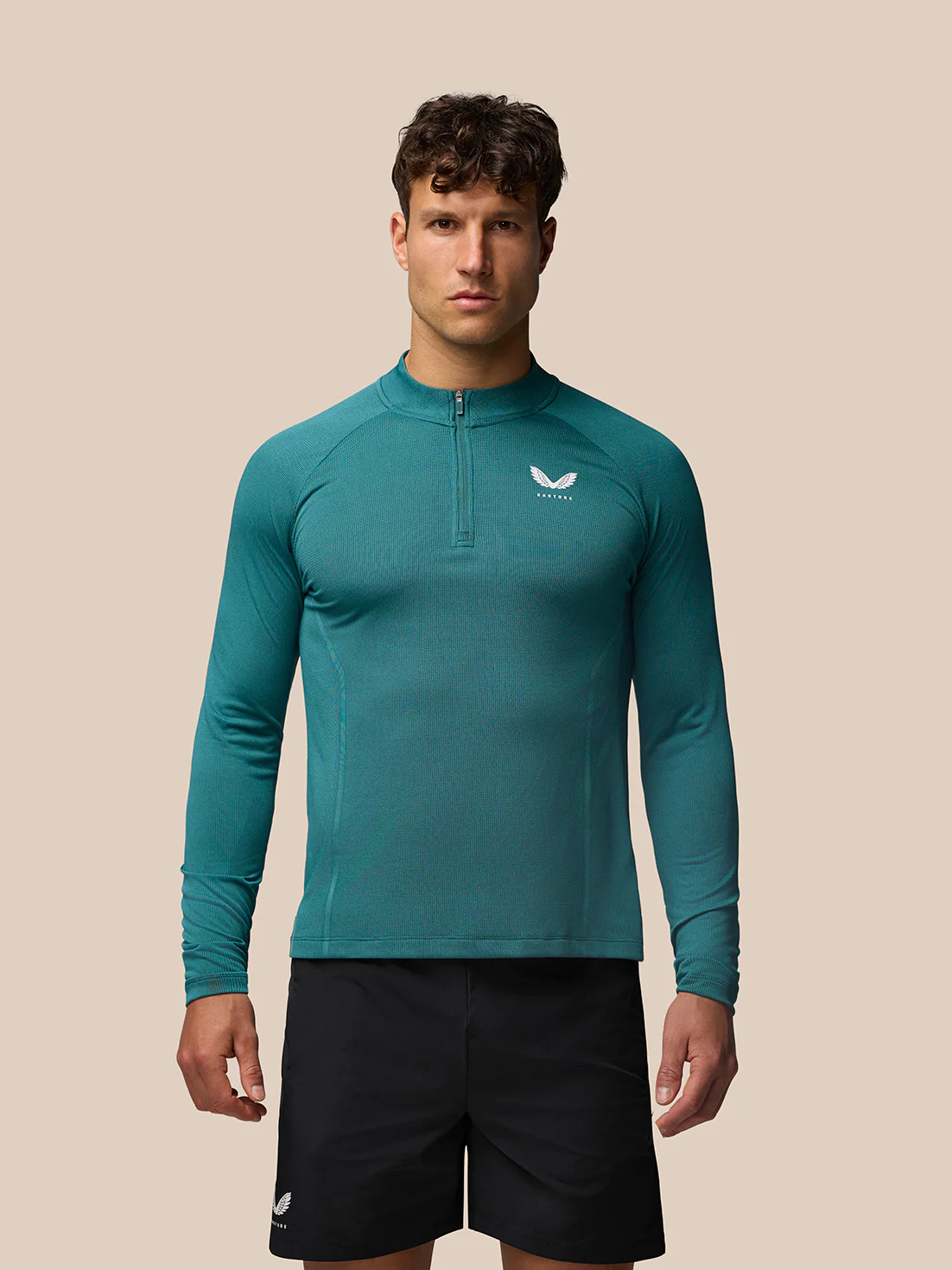 Apex Training 1/4 Zip Top - Aqua