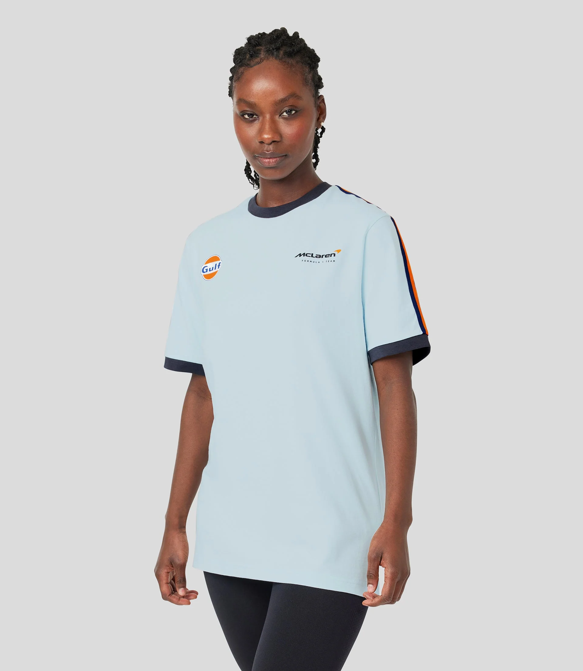 Blue McLaren Gulf Ringer Taper T-Shirt