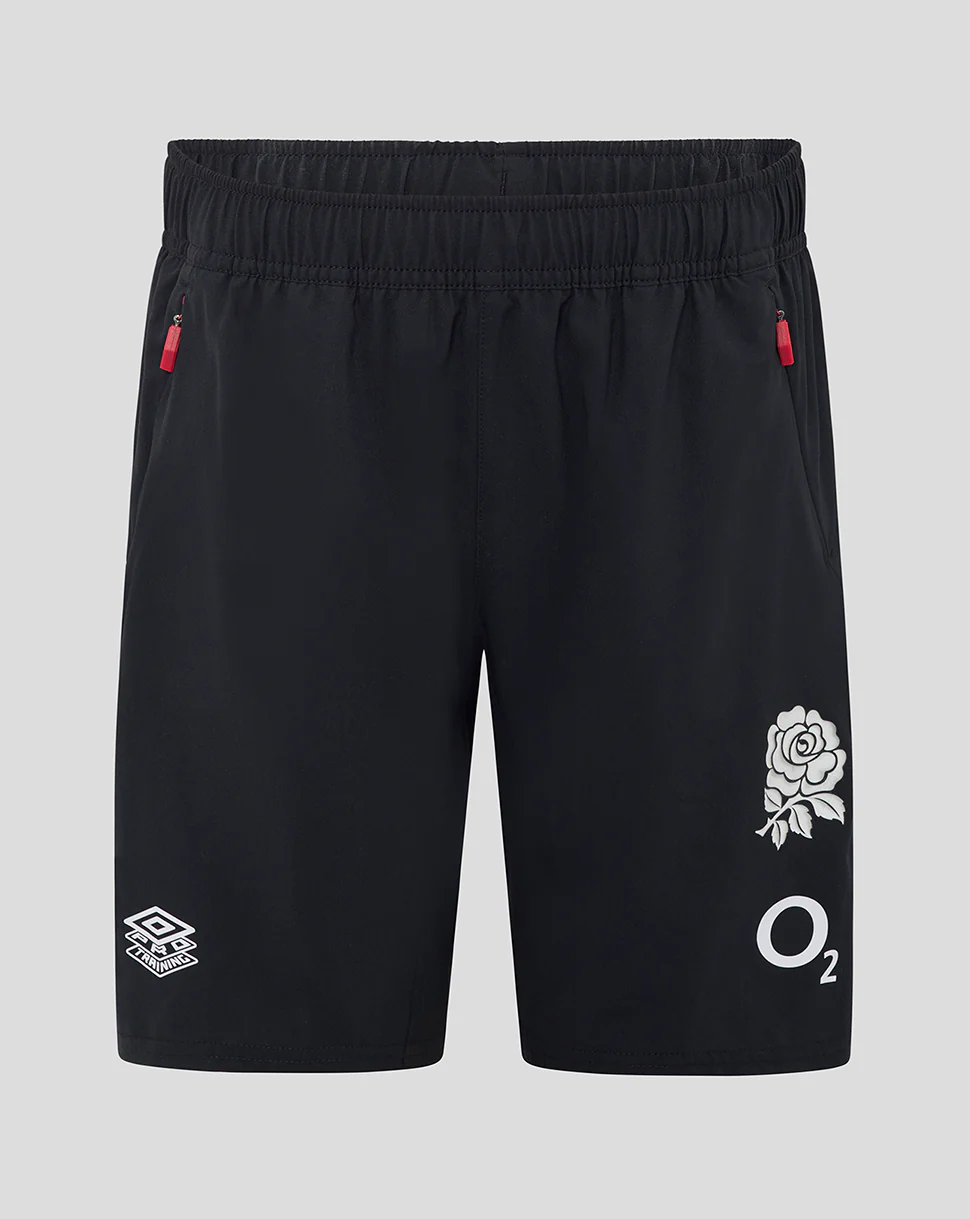 England Rugby Junior Gym Short (O2) - Black