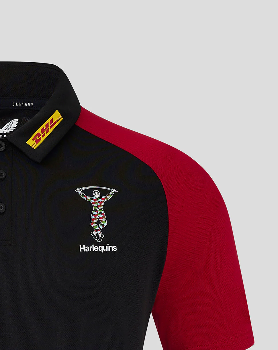 Harlequins Men's 24/25 Training Polo - Black