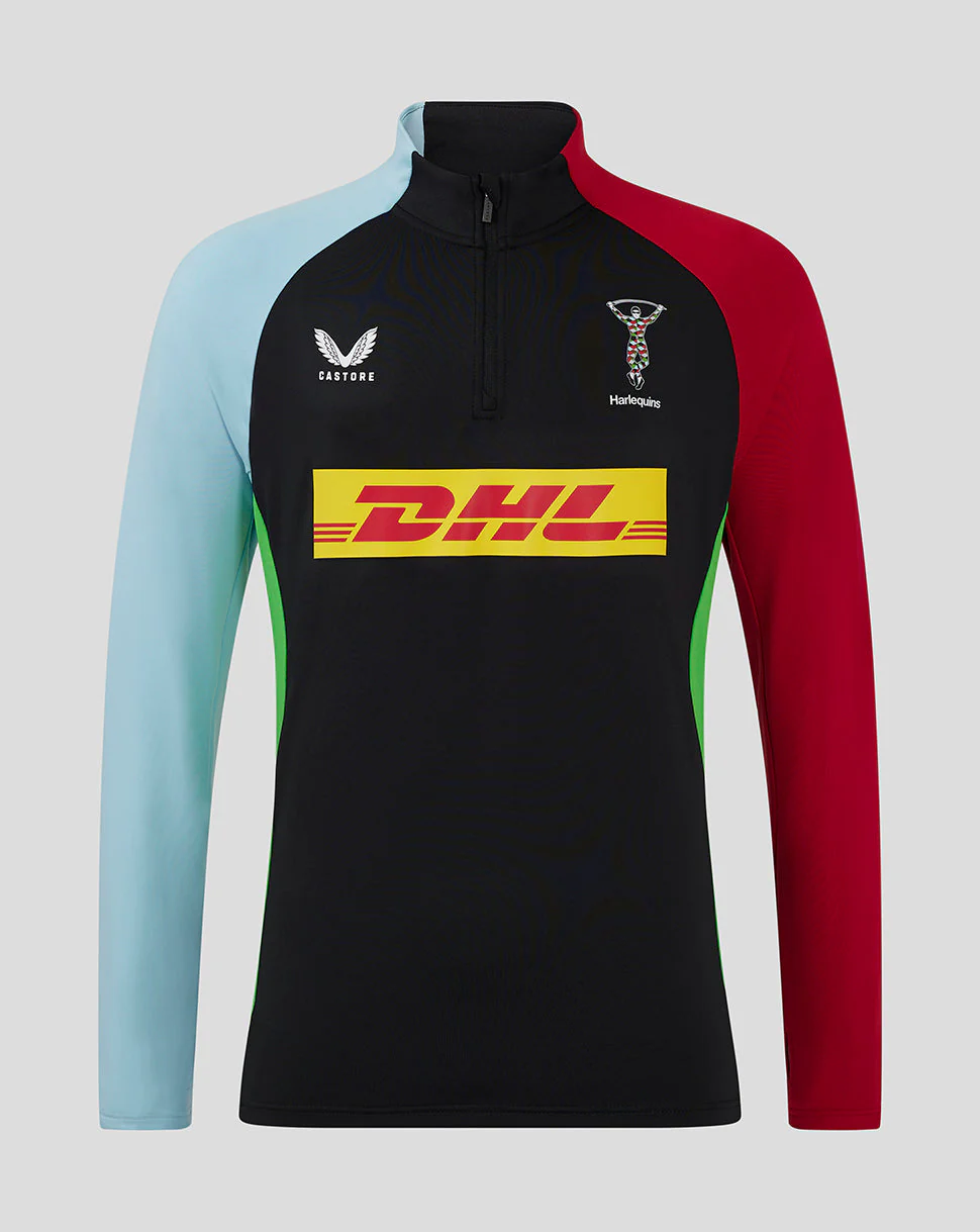 Harlequins Men's 24/25 Training 1/4 Zip - Black