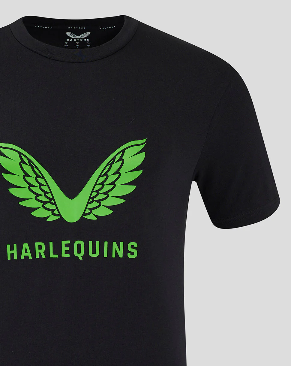Harlequins Men's 24/25 Training Logo Tee - Black