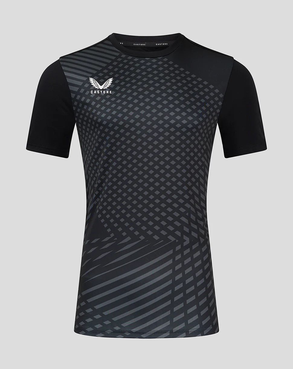 SS GEOMETRIC PRINTED TRAINING TEE 3 - CAVIAR/PHANTOM