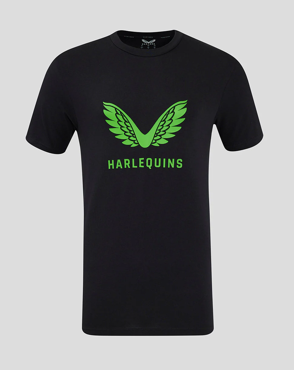 Harlequins Men's 24/25 Training Logo Tee - Black