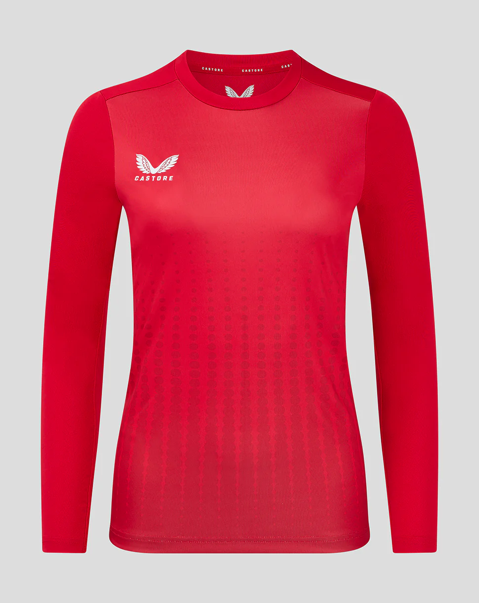 GRADIENT PRINTED LS TRAINING TEE - TRUE RED / BARBADOS CHERRY
