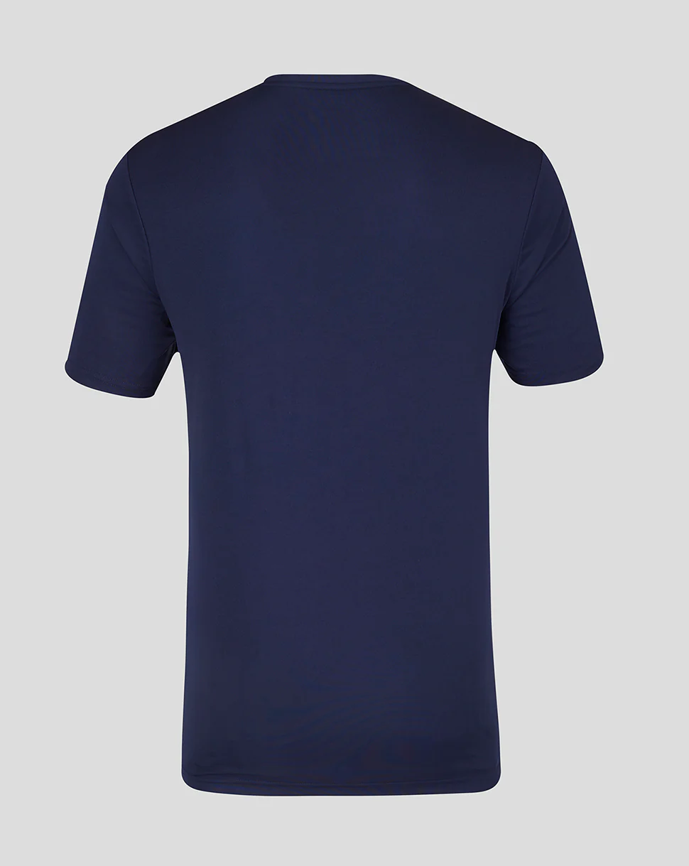 Short Sleeve Marble Printed T-Shirt - Peacoat