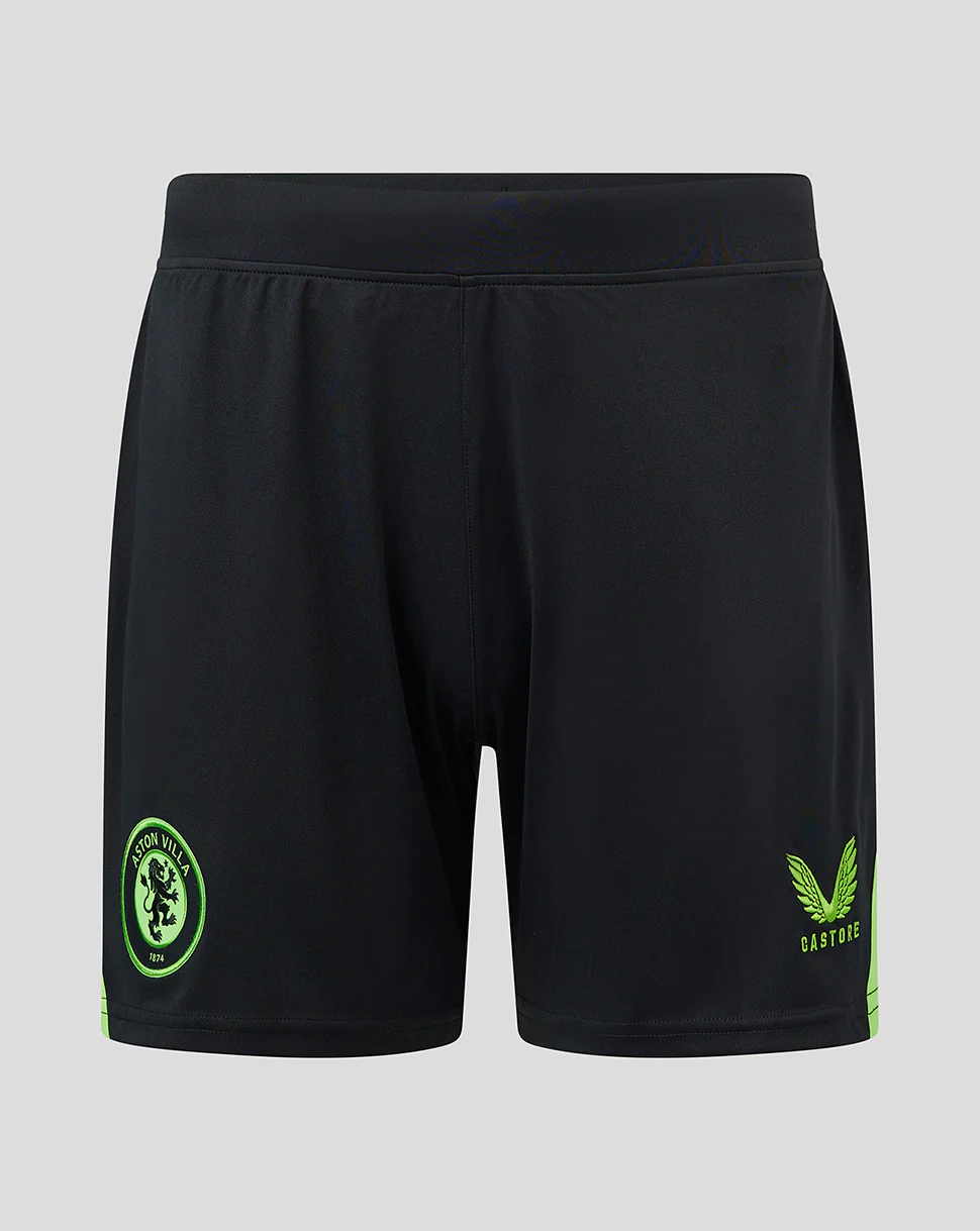 Aston Villa Women's Goalkeeper Home Shorts - Black