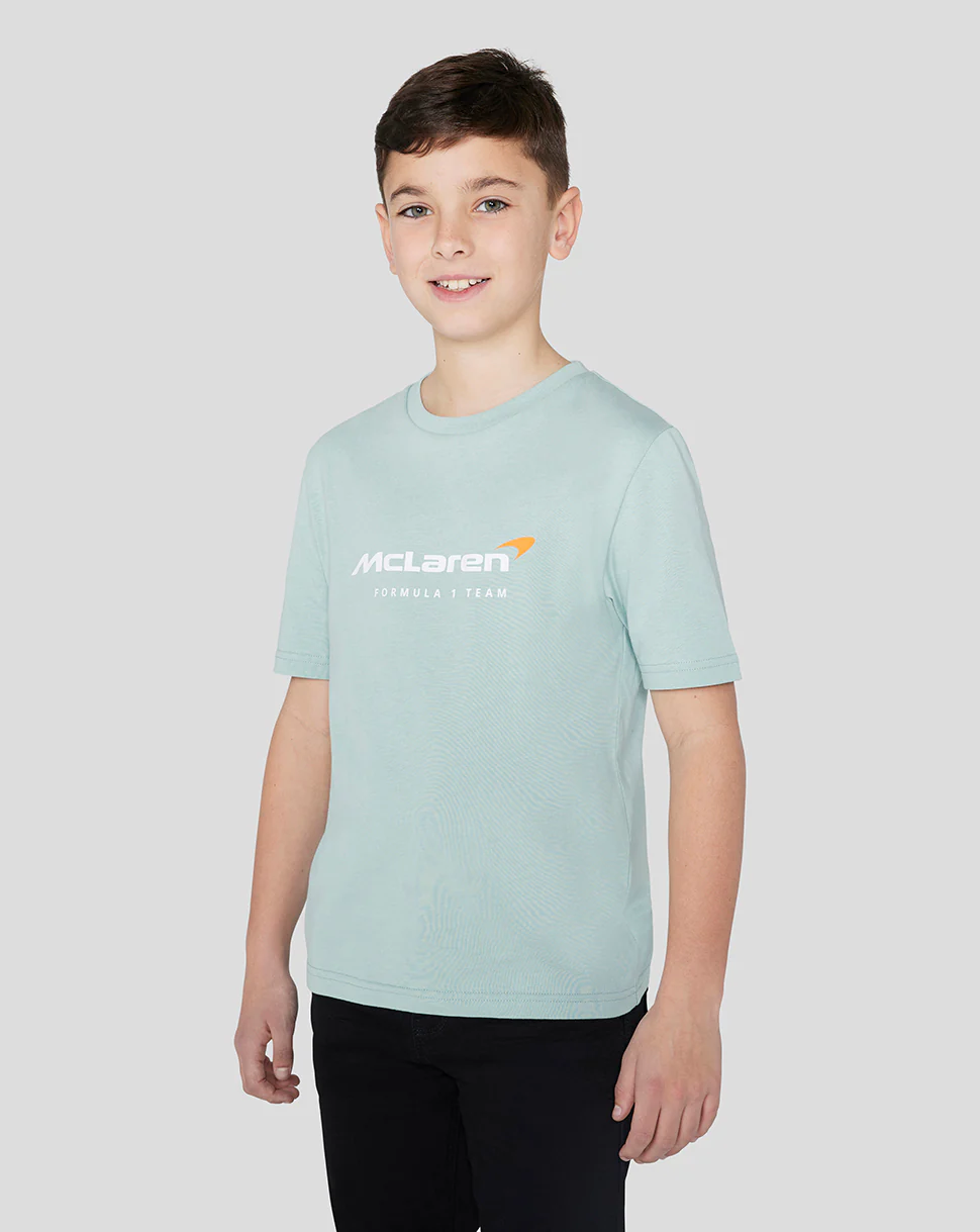 Junior McLaren Team Core Essentials T-Shirt - Cloud Blue