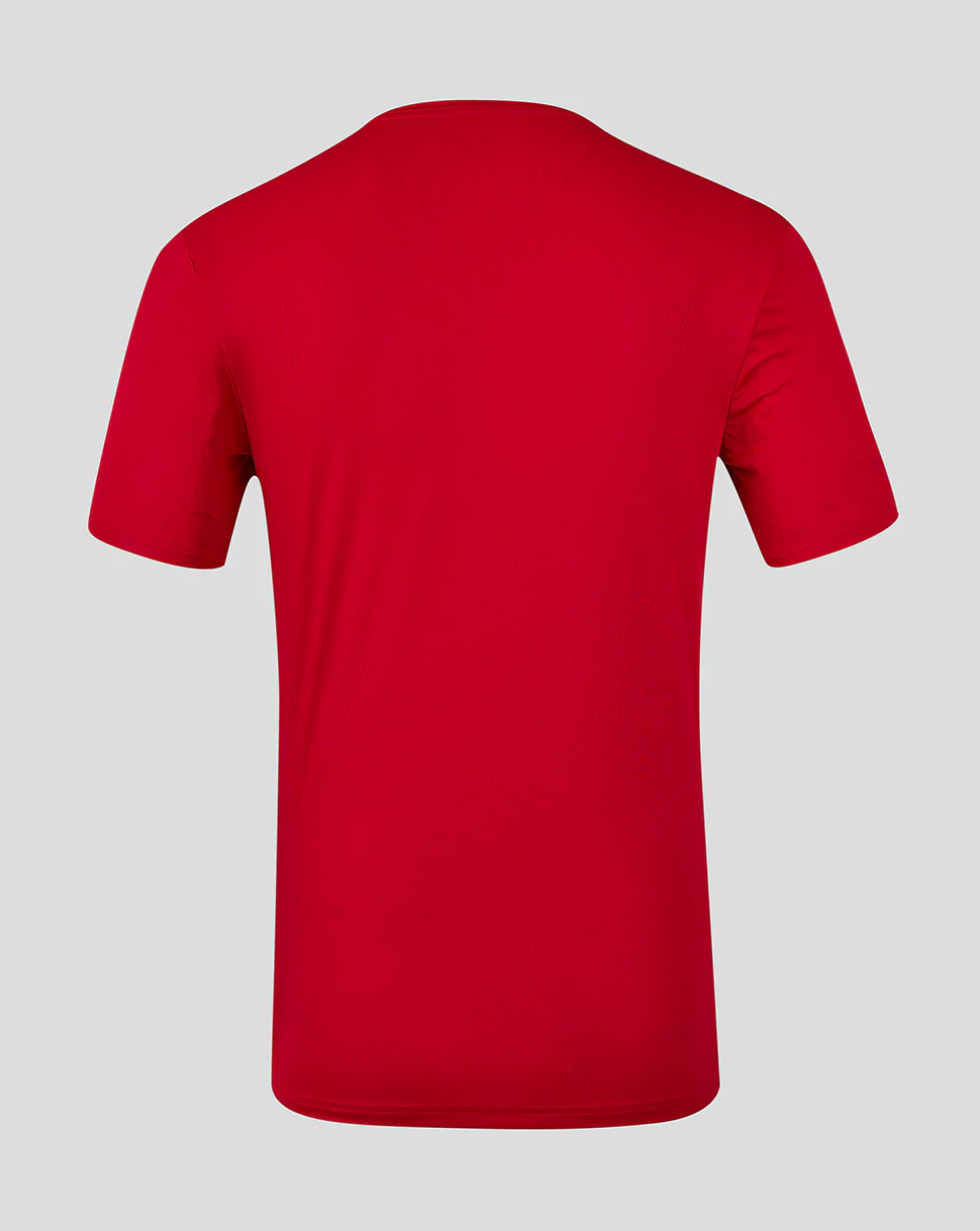 Mens Short Sleeve Marble Print T-Shirt - True Red