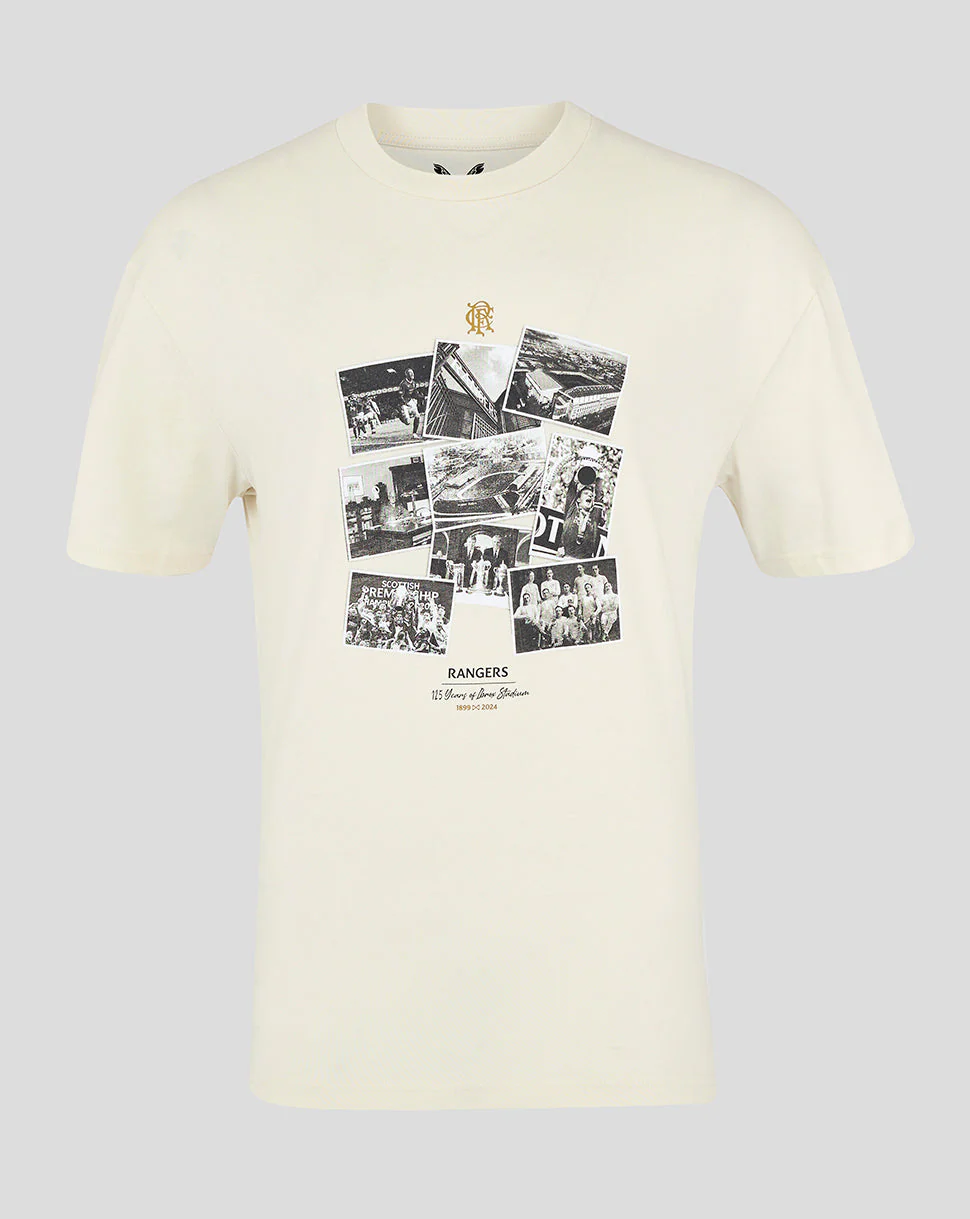 Rangers FC Men's Ibrox 125 Heritage T-Shirt Beige - 24/25