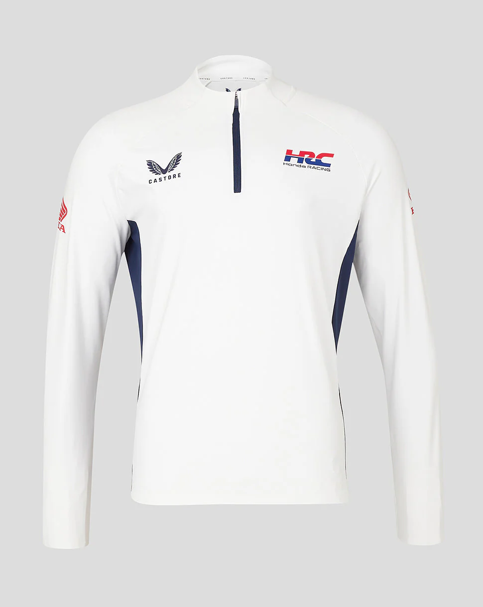 Unisex Honda HRC Quarter Zip Top - Bright White