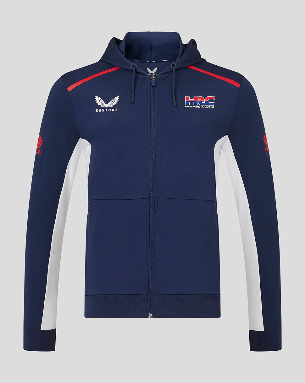 Unisex Honda HRC Zip Up Hoodie - Black Iris