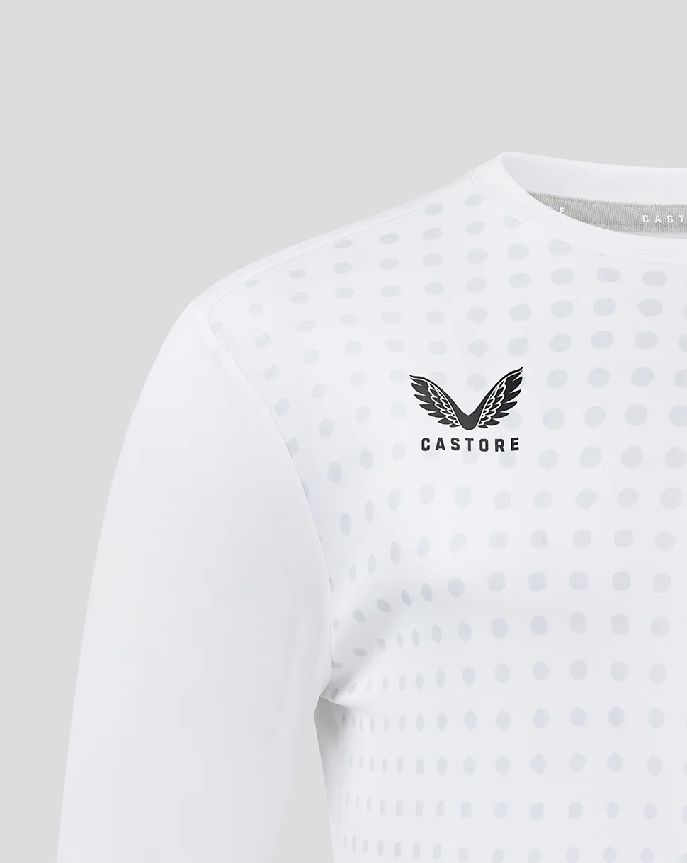 LS DOTS PRINTED TRAINING TEE 2 - BRILLIANT WHITE/ ARCTIC ICE