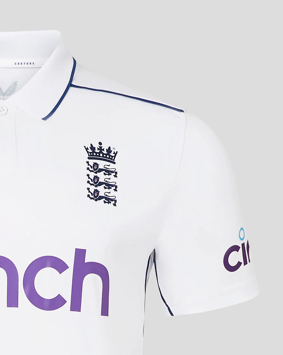 England Cricket 2024 Men's Test Short Sleeve Shirt
