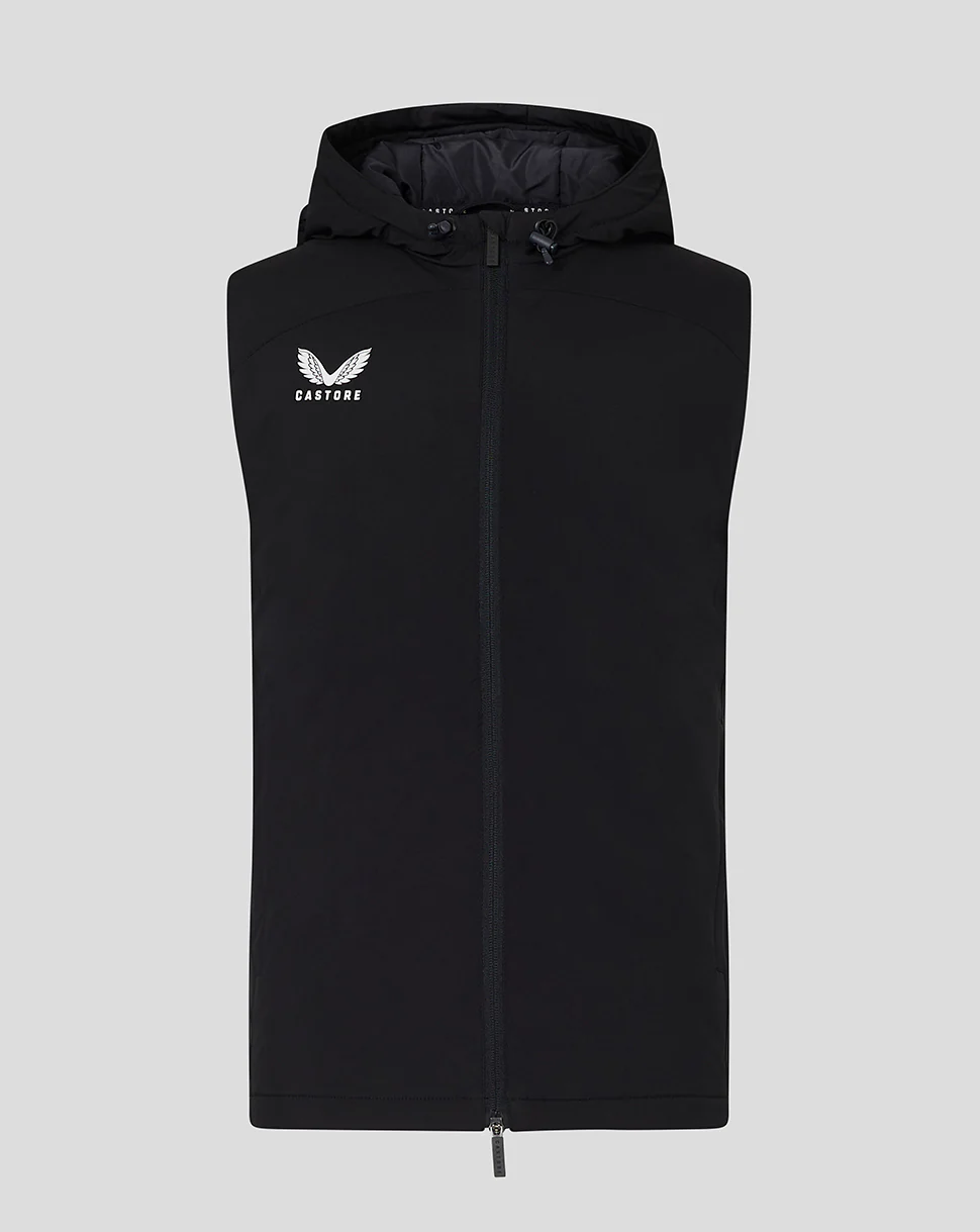 Hooded Gilet - Caviar