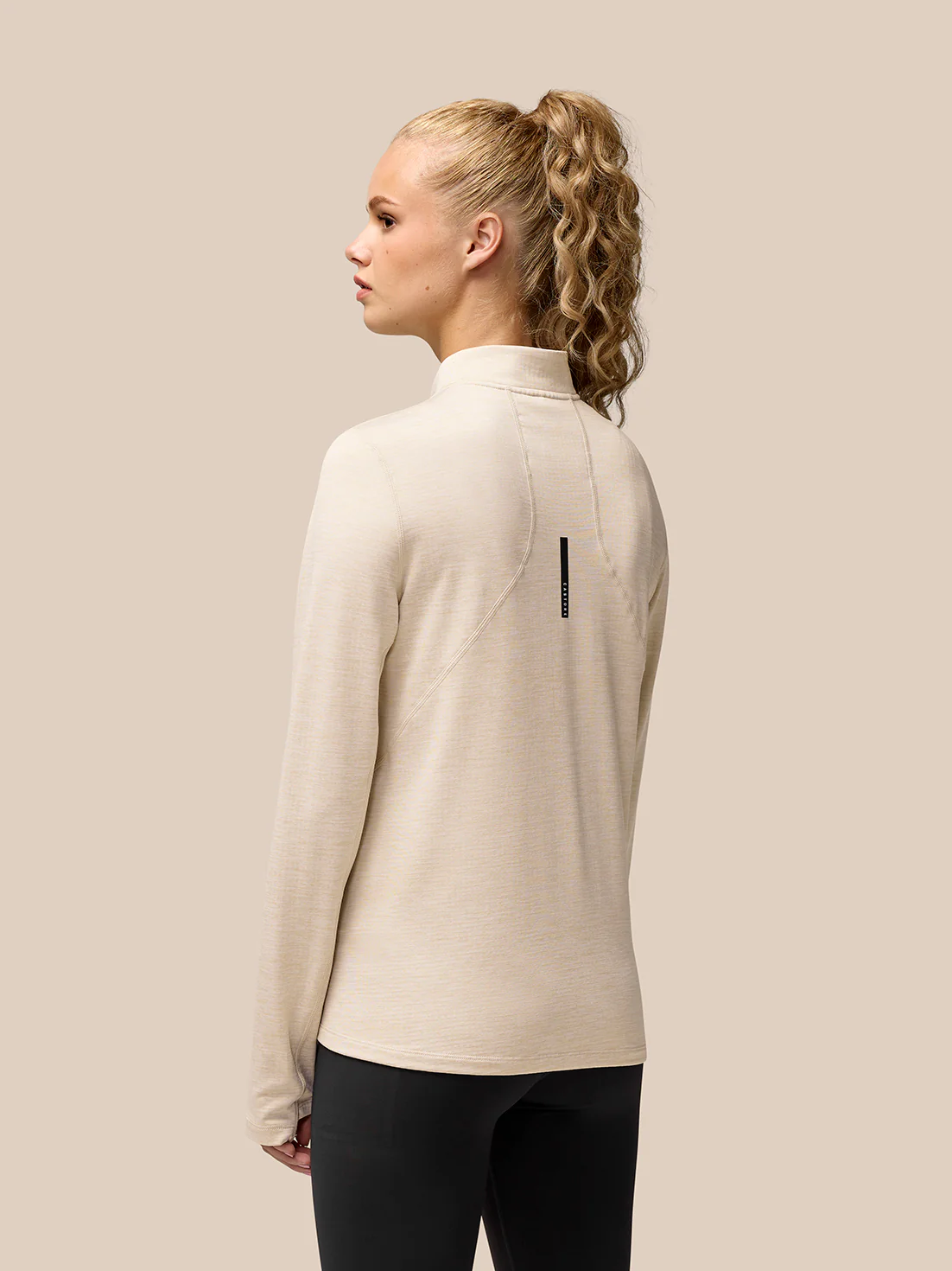 Flow Training 1/2 Zip Top - Beige