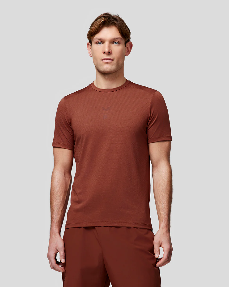 Men’s Reiss Short Sleeve Performance T-Shirt - Rust