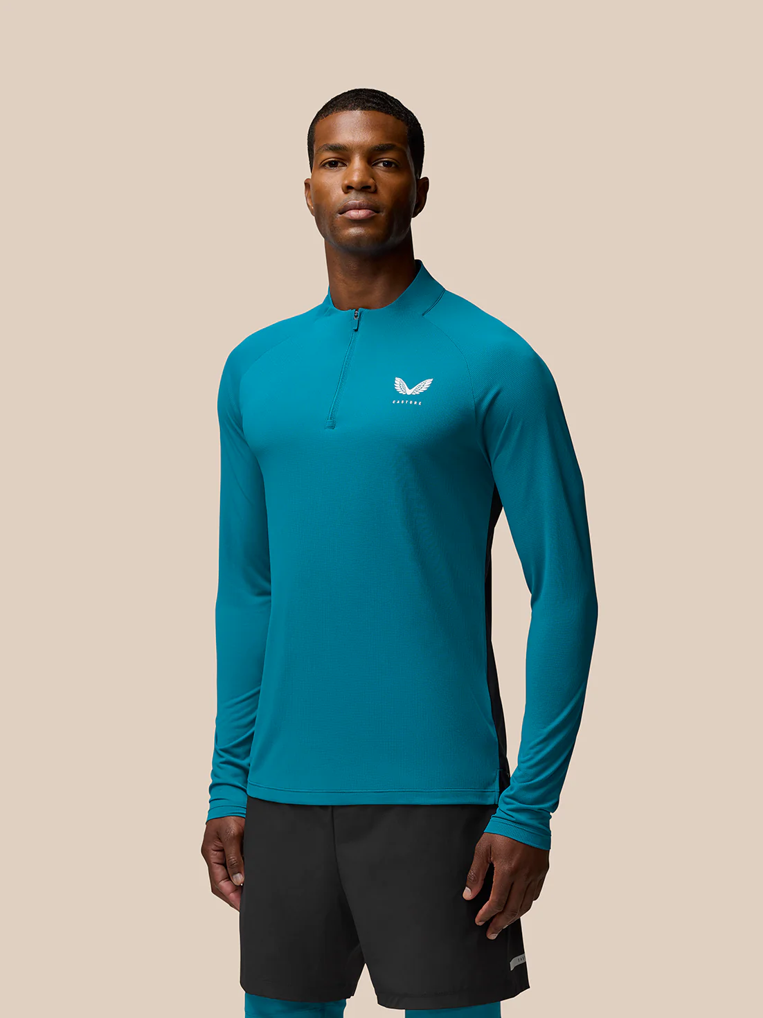 Flow Training 1/4 Zip Top - Dark Aqua