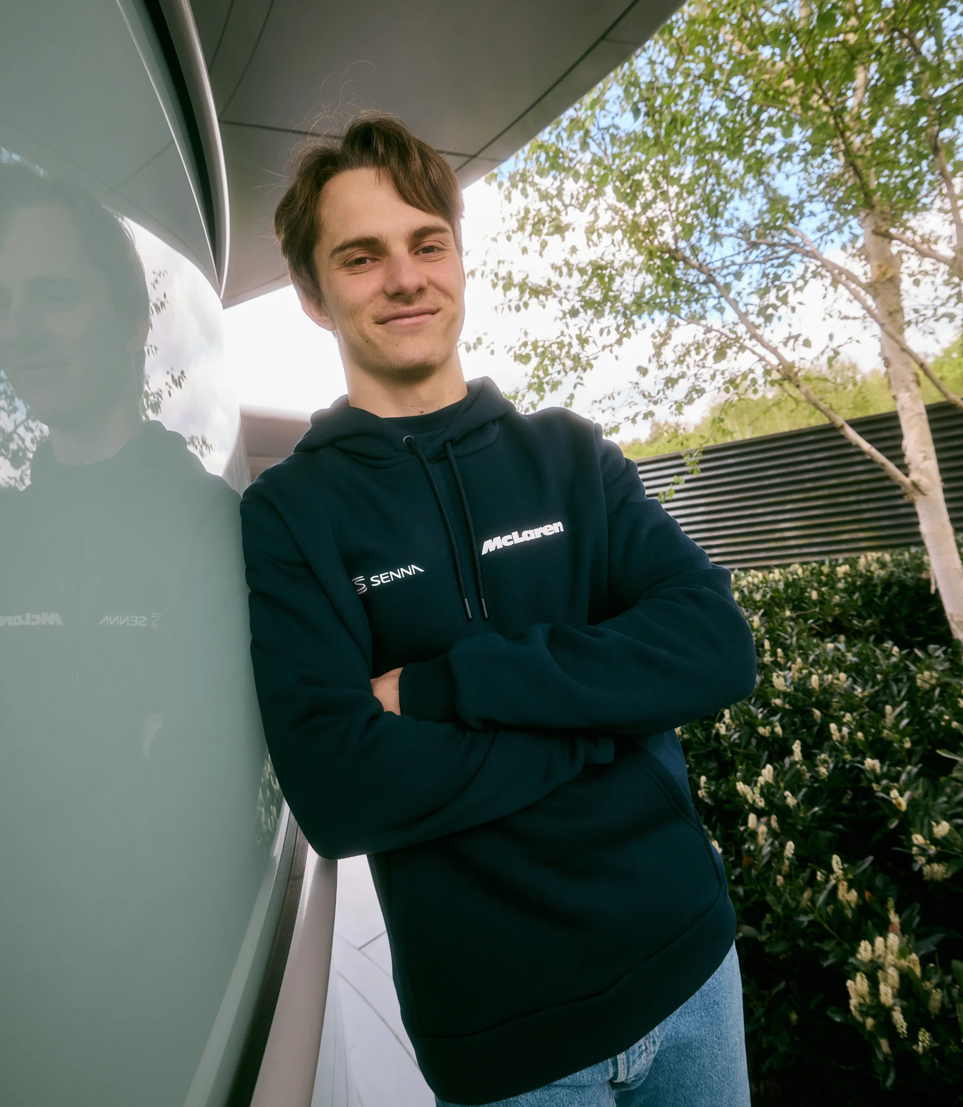 Monaco Senna Script Hoodie - Navy