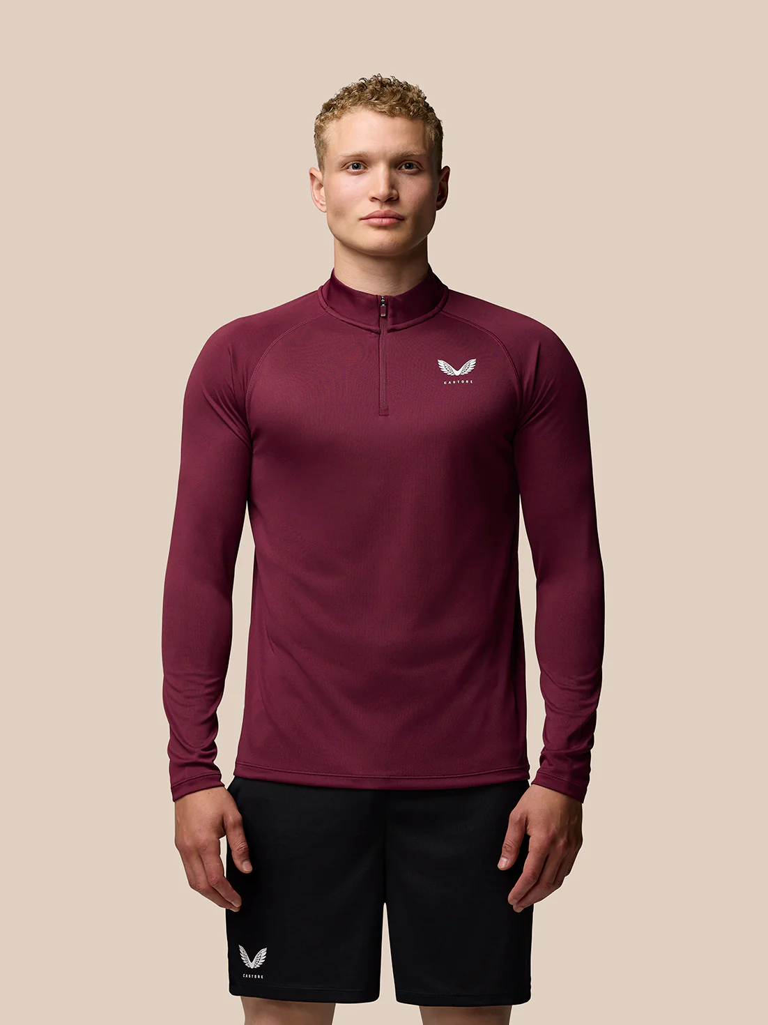Adapt Training 1/4 Zip Top - Burgundy