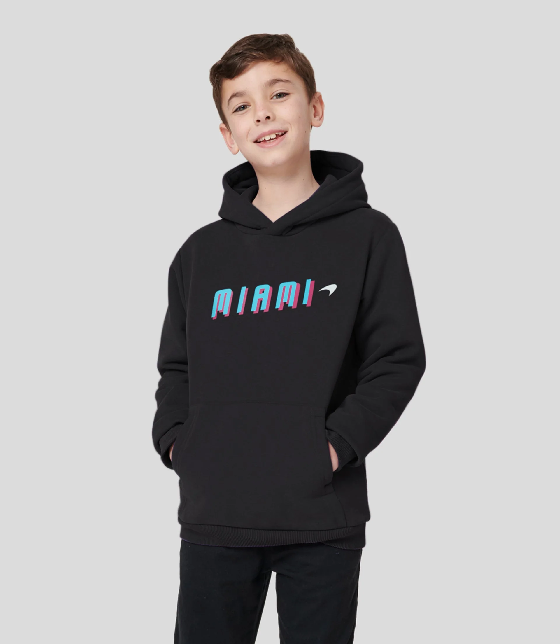 Black Junior McLaren Miami Graphic Hoody