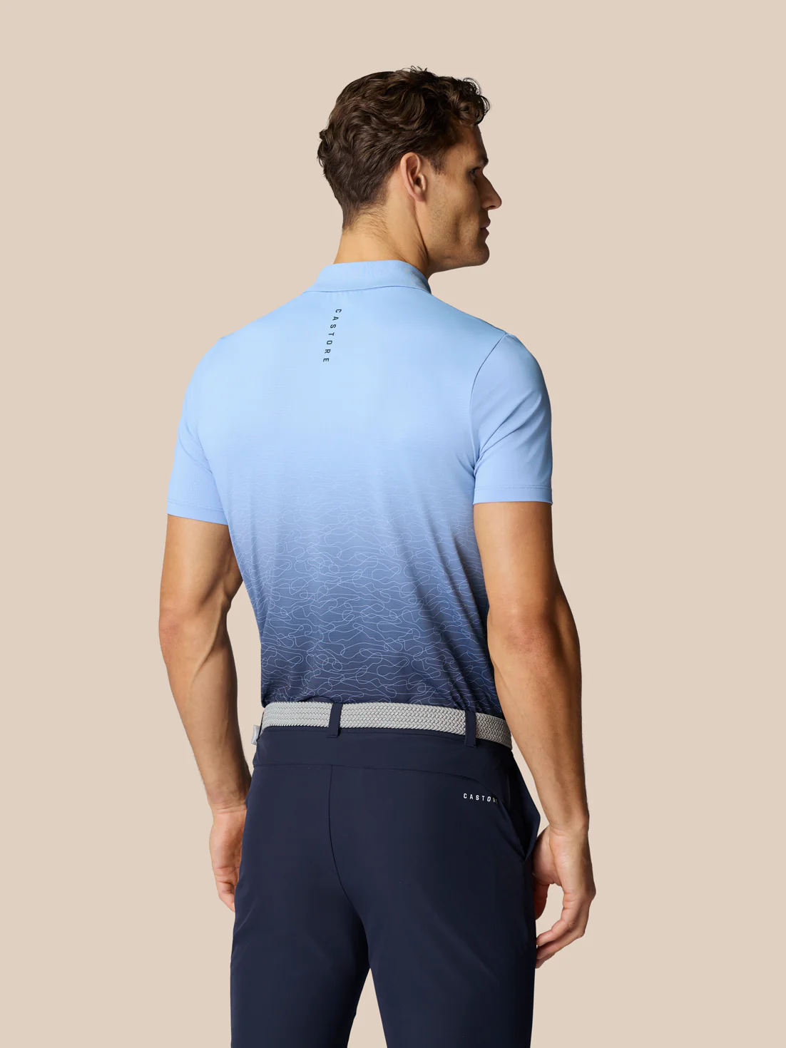 Club Graphic Polo - Sky Blue