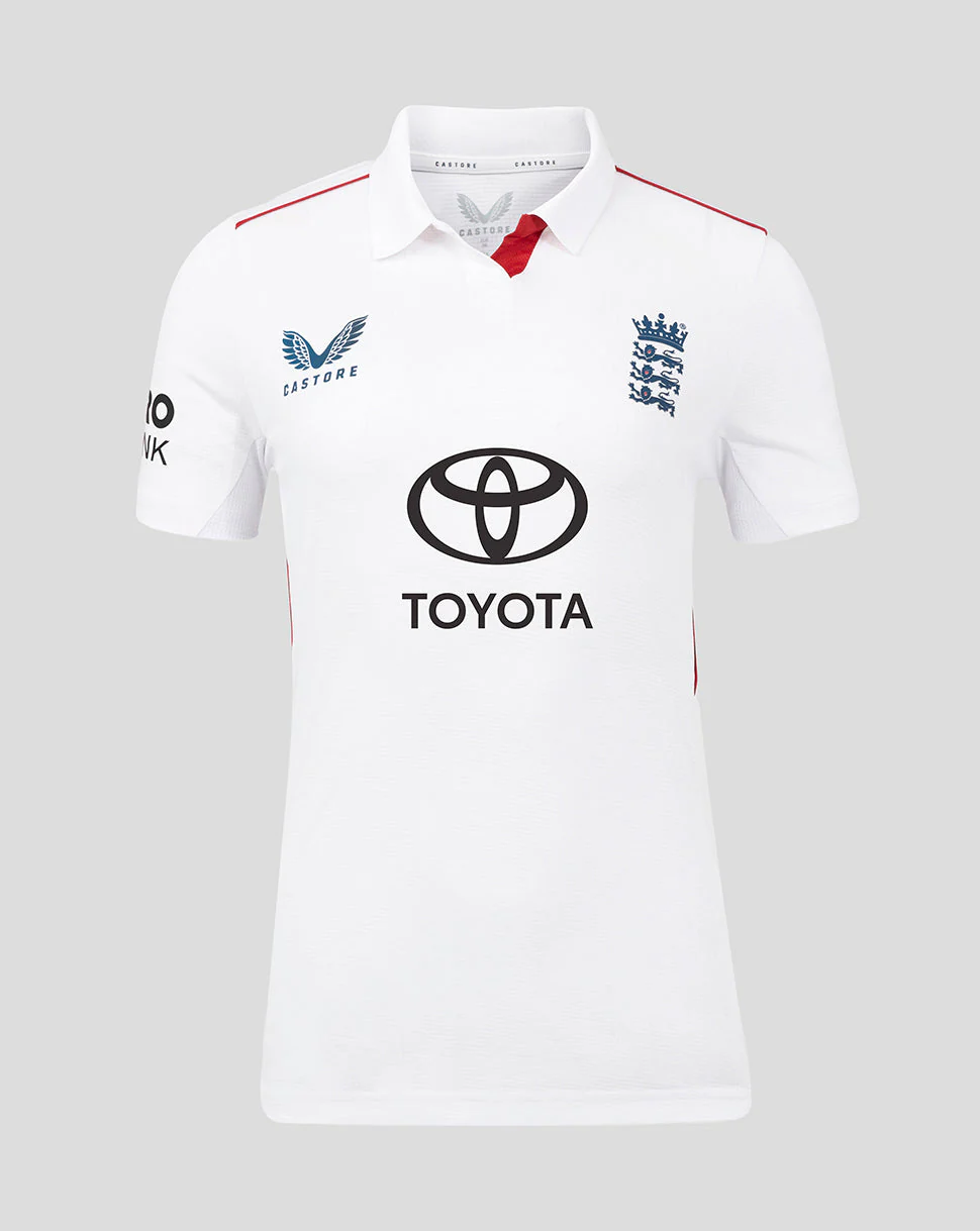 England Cricket Test Women's Replica Short Sleeve Shirt 25/26