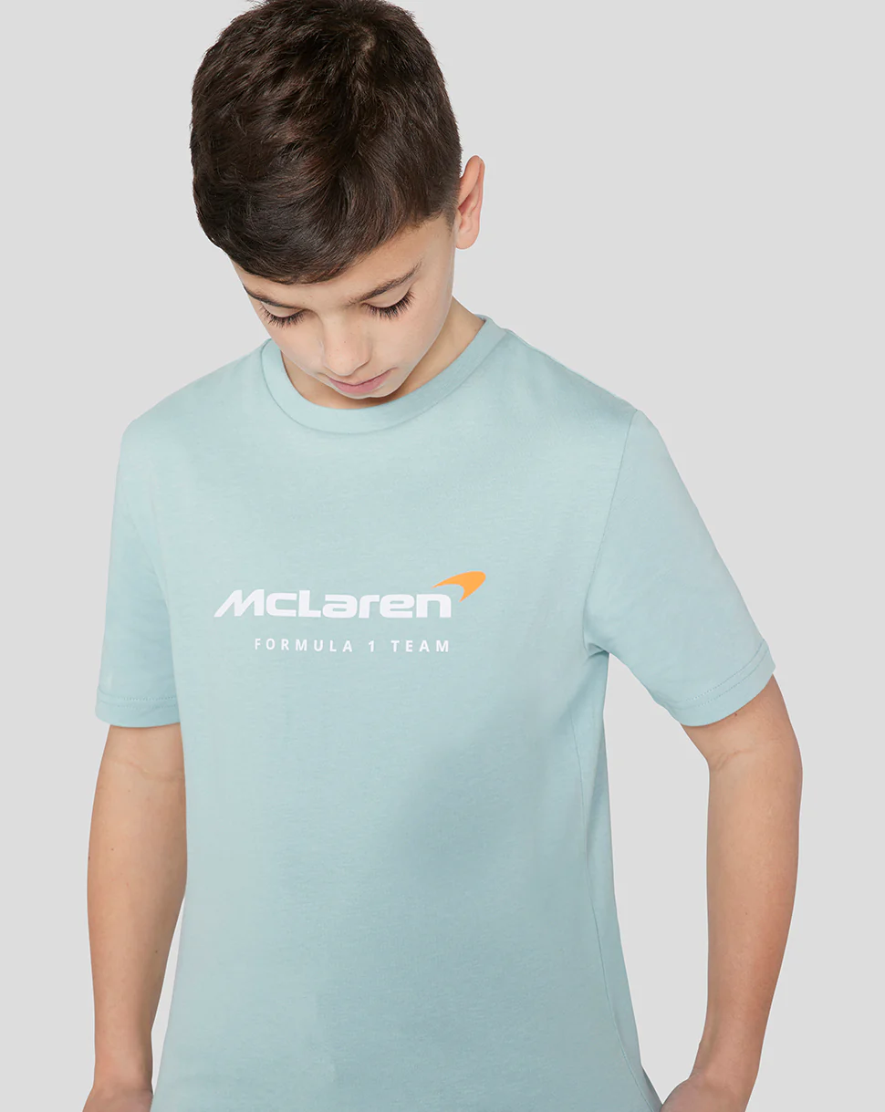 Junior McLaren Team Core Essentials T-Shirt - Cloud Blue