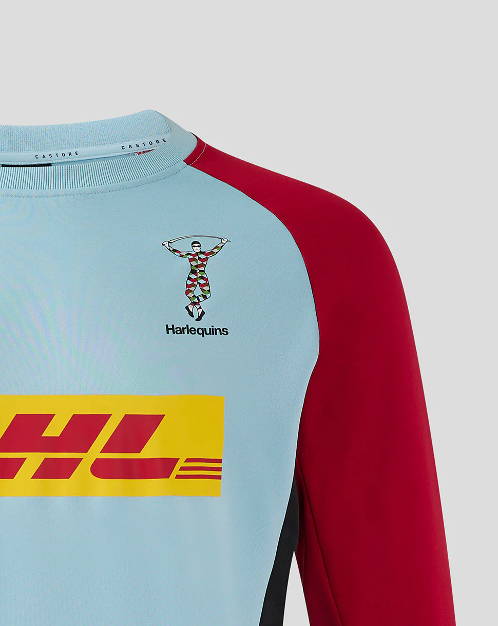 Harlequins Men's 24/25 Training Sweatshirt - Light Blue
