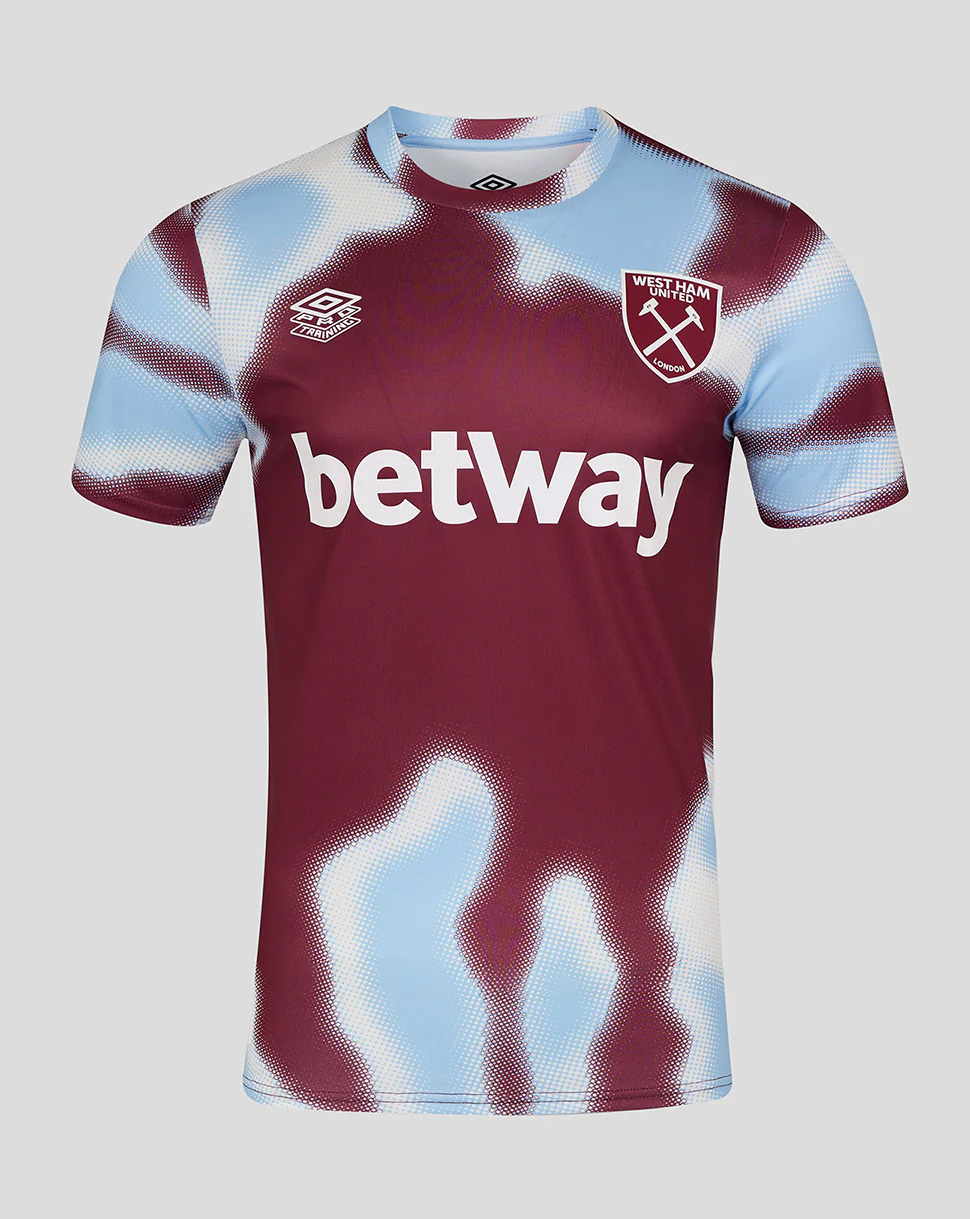 West Ham 24/25 Men's Warm Up Jersey - Burgundy