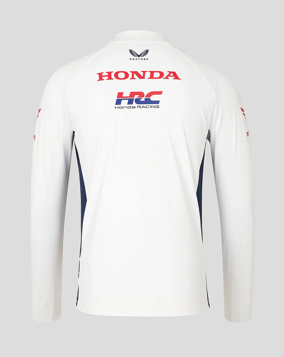 Unisex Honda HRC Quarter Zip Top - Bright White