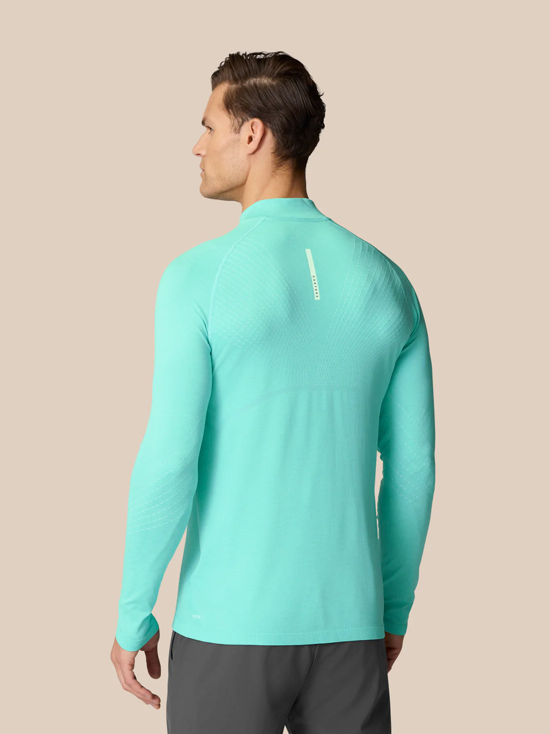 Flow Training 1/4 Zip Top - Light Aqua