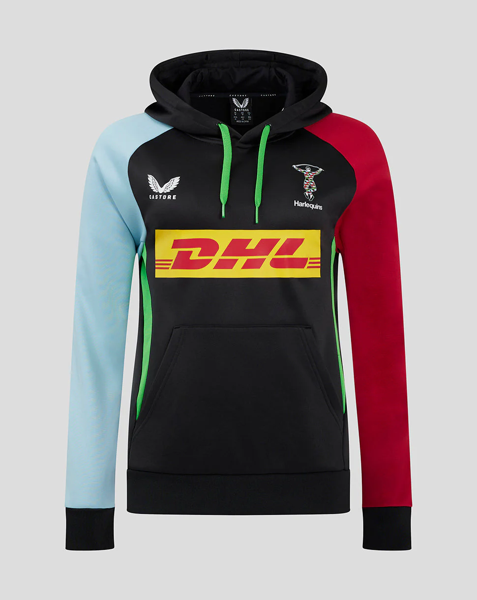 Harlequins Women's 24/25 Overhead Training Hoody - Black
