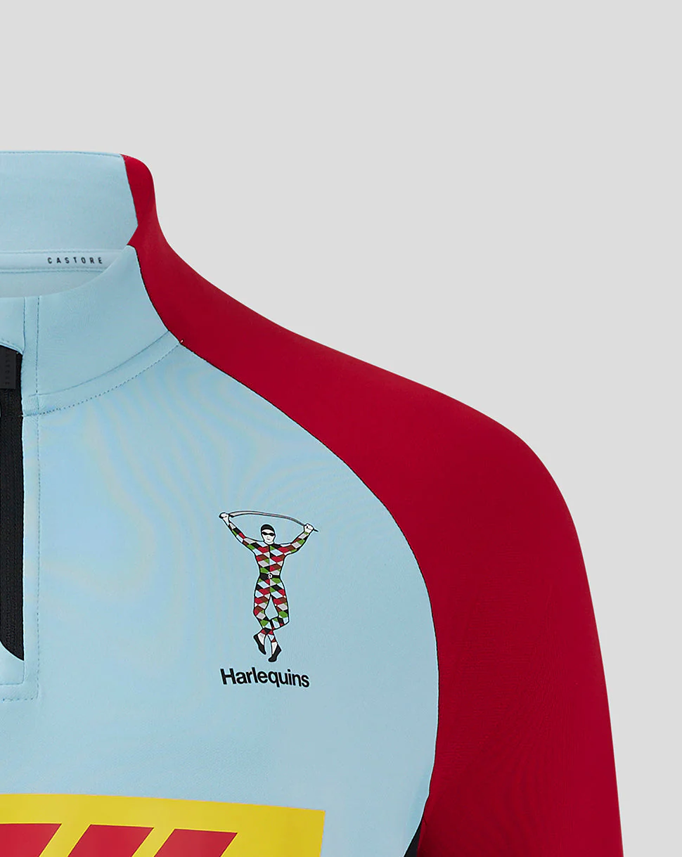 Harlequins Men's 24/25 Training 1/4 Zip - Light Blue