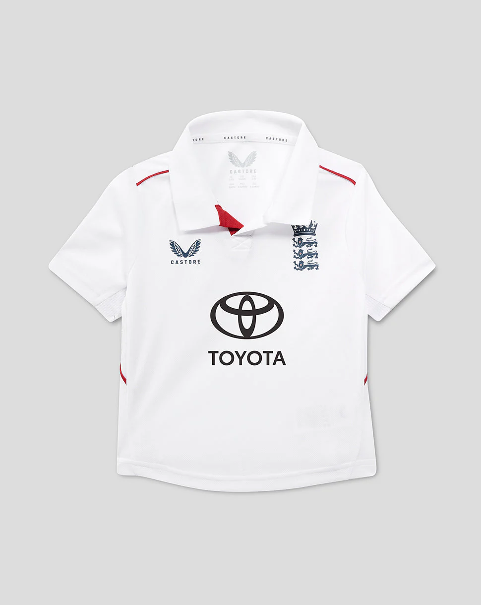 England Cricket Test Infant Replica Short Sleeve Shirt 25/26