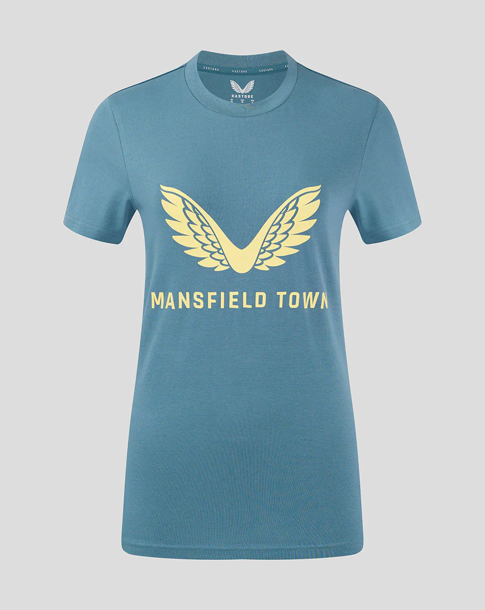 Mansfield Women's 24/25 Training Logo Tee - Light Blue
