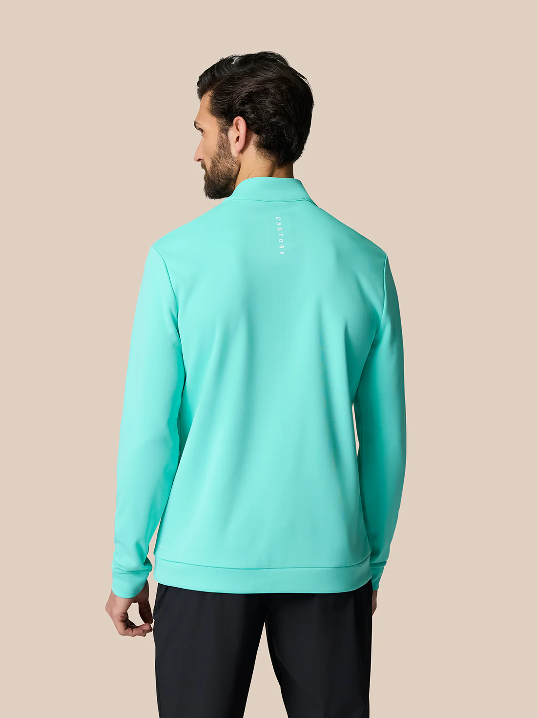 Golf Club Classic 1/4 Zip Top - Light Aqua